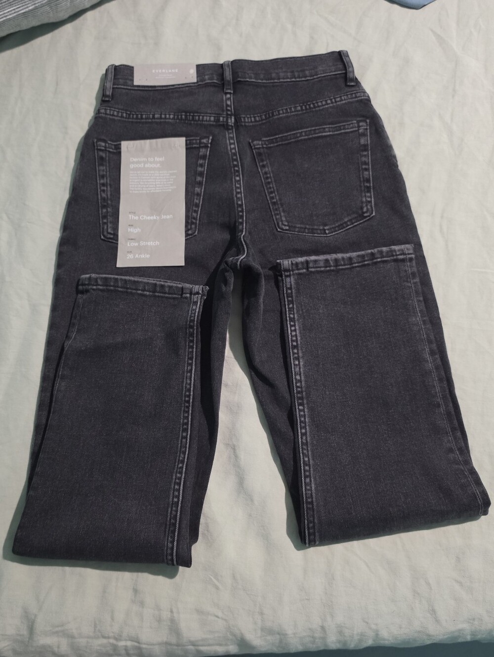 Everlane The Cheeky Straight Ankle Washed Black Women's Jeans Size 26 NWT $98 - Picture 7 of 11